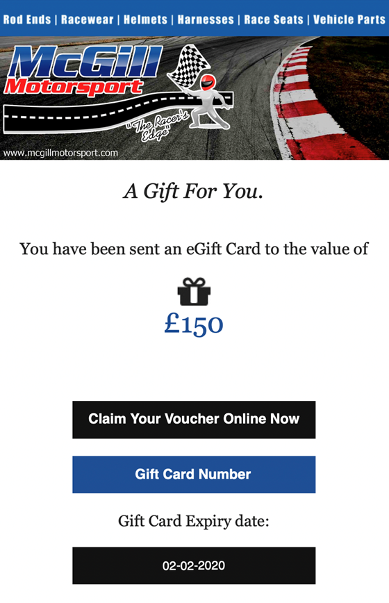 Gift card preview
