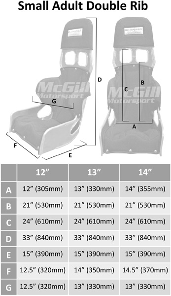 Ultrashield Small Adult Double Rib Dims Table