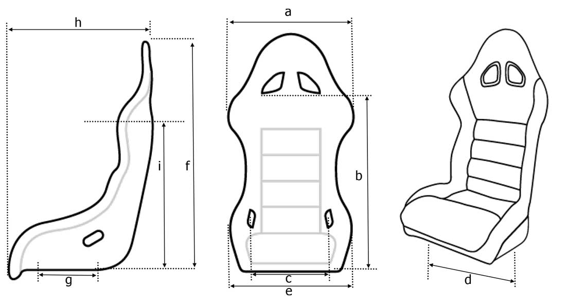 RTS Race Seat Size Diagram