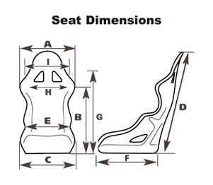 STR Race Seat Dimensions Diagram