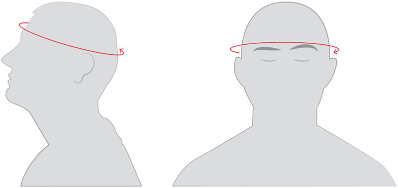 Where to measure helmet size