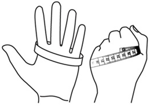 STR Glove Measurement Diagram