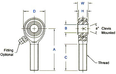 Aurora Rod End Diagram