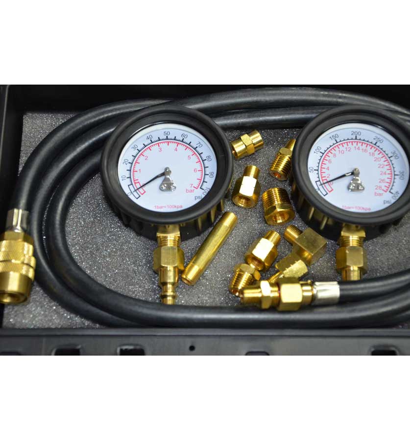 STR 2.5" Twin Engine Oil Pressure Tester (Low & High Pressure)