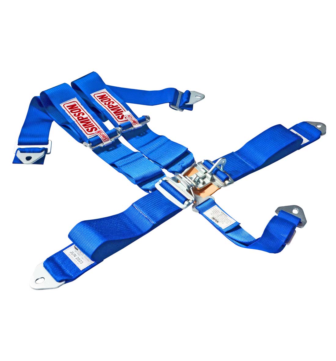 Simpson Racing Latch F/X Race Harness - 3" Blue