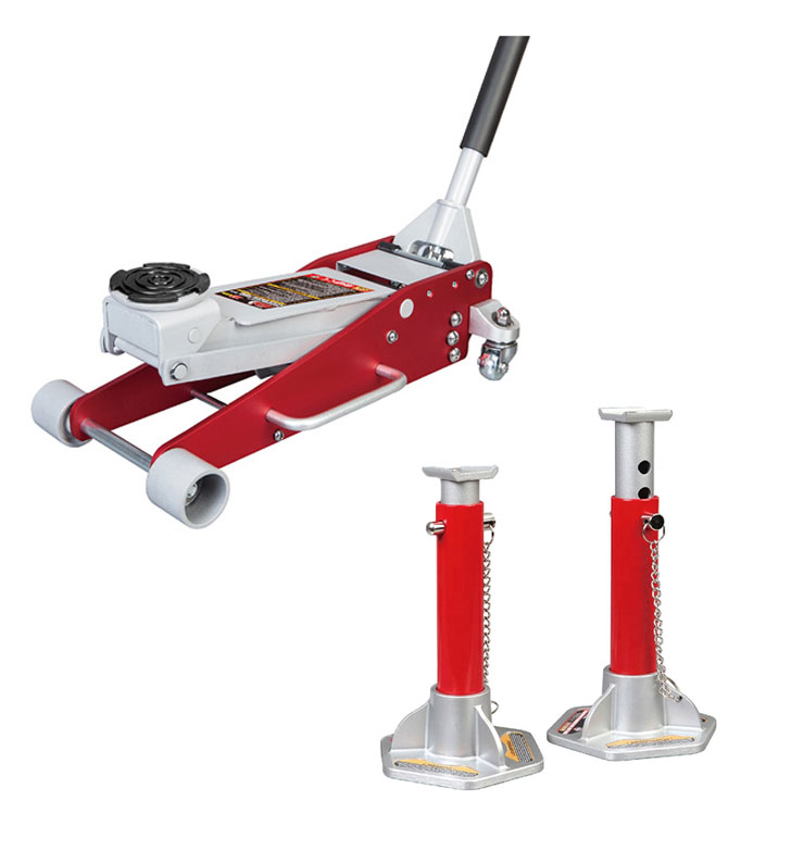 Big Red 3 Tonne Aluminium Jack & 3 Tonne Axle Stand Bundle