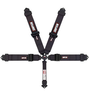 Simpson Racing RCL-X 3&quot; 5-Point Camlock Belt - Black