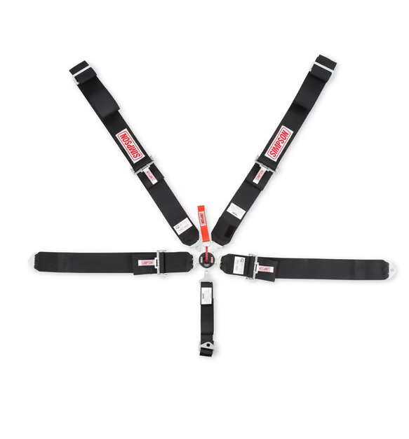 Simpson Racing RCL-X 3" 5-Point Camlock Belt - Black Classic