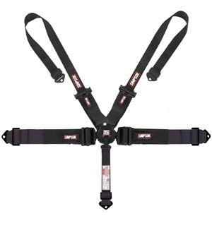 Simpson Racing 3" to 2" 5-Point Camlock Belt - Black