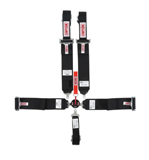 Simpson Racing LCL 62" LAP FM 5-Point Pull Up Camlock Harness - Black