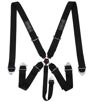 STR 5-Point Aircraft Buckle Harness - Black