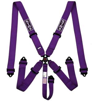 STR 5-Point Aircraft Buckle Race Harness - Purple