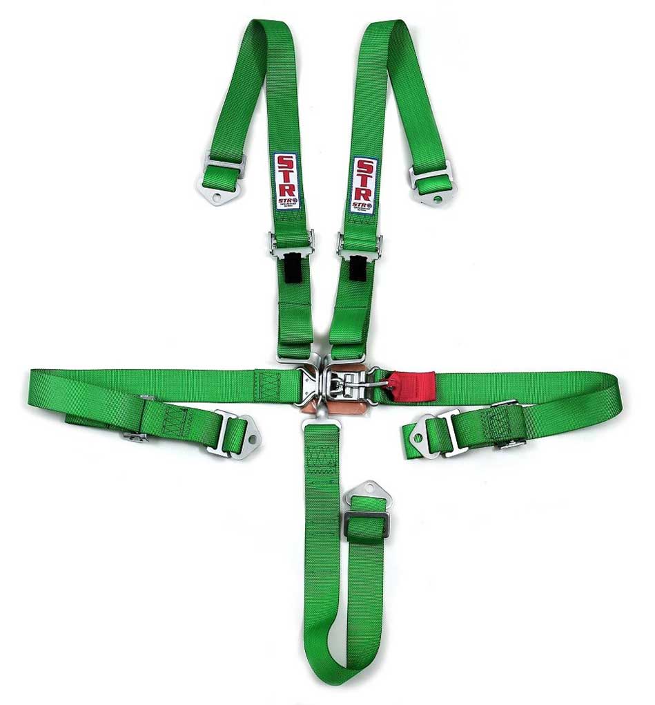 STR Ninja 2&quot; Wide 5-Point Race Harness - Green
