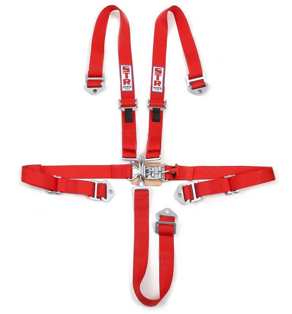 red 5 point harness