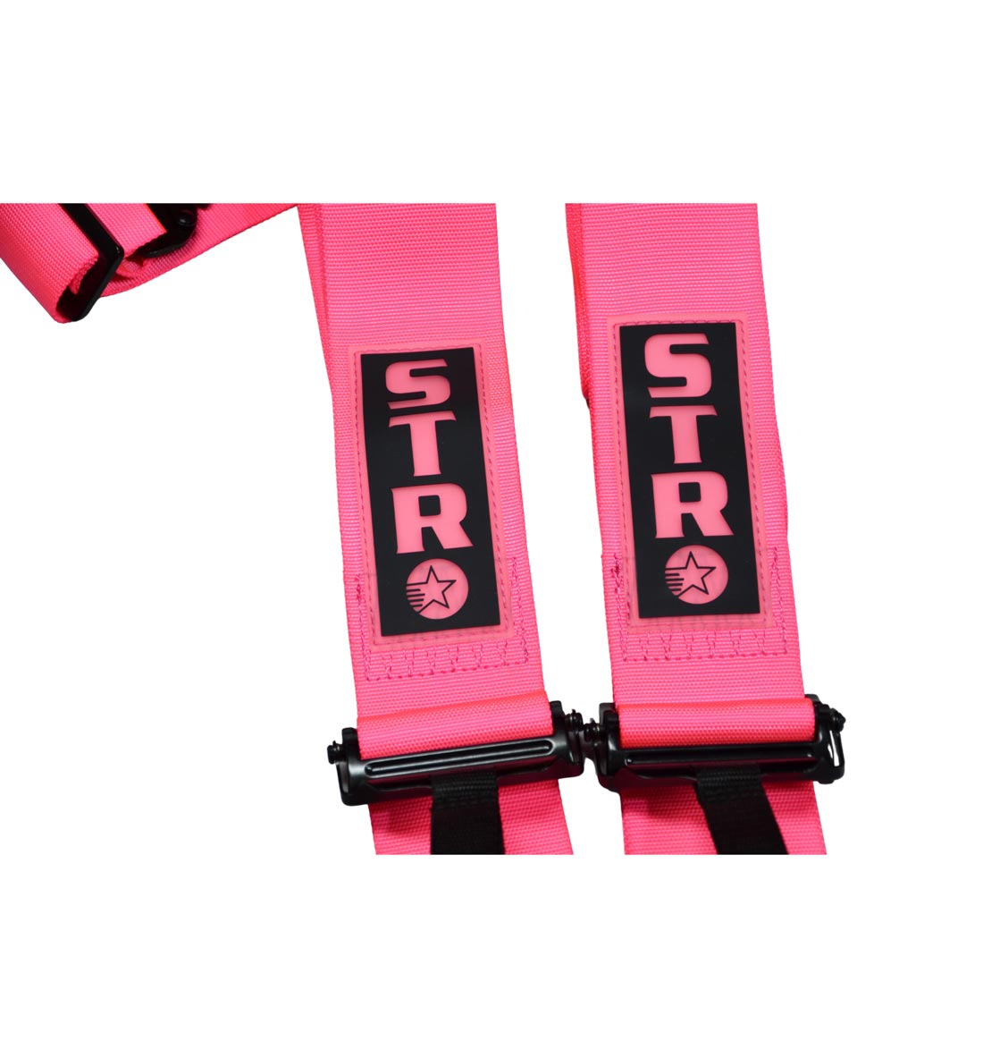 STR 5-Point Lightweight NASCAR Latch Race Harness - Pink Fluo