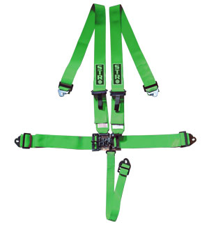 STR 5-Point Lightweight NASCAR Latch Race Harness - Green