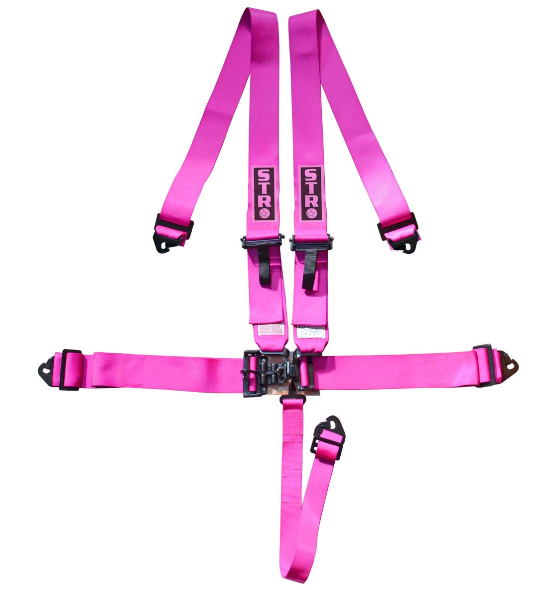 STR 5-Point Lightweight NASCAR Latch Race Harness - Pink