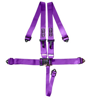 STR 5-Point Lightweight NASCAR Latch Race Harness - Purple