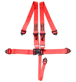 STR 5-Point Lightweight NASCAR Latch Race Harness - Red