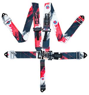 STR 5-Point Lightweight NASCAR Latch Race Harness - STR Pattern