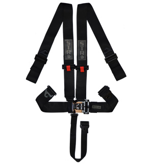 STR 5-Point NASCAR Latch Race Harness - Black