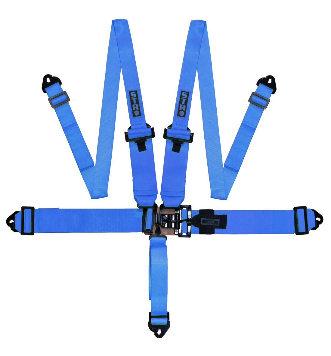 STR 5-Point 3" to 2" NASCAR Latch Race Harness - Blue