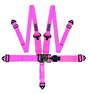 STR 5-Point 3&quot; to 2&quot; NASCAR Latch Race Harness - Pink