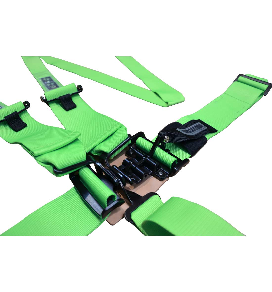 STR 5-Point 3" to 2" NASCAR Latch Lightweight Race Harness - Green