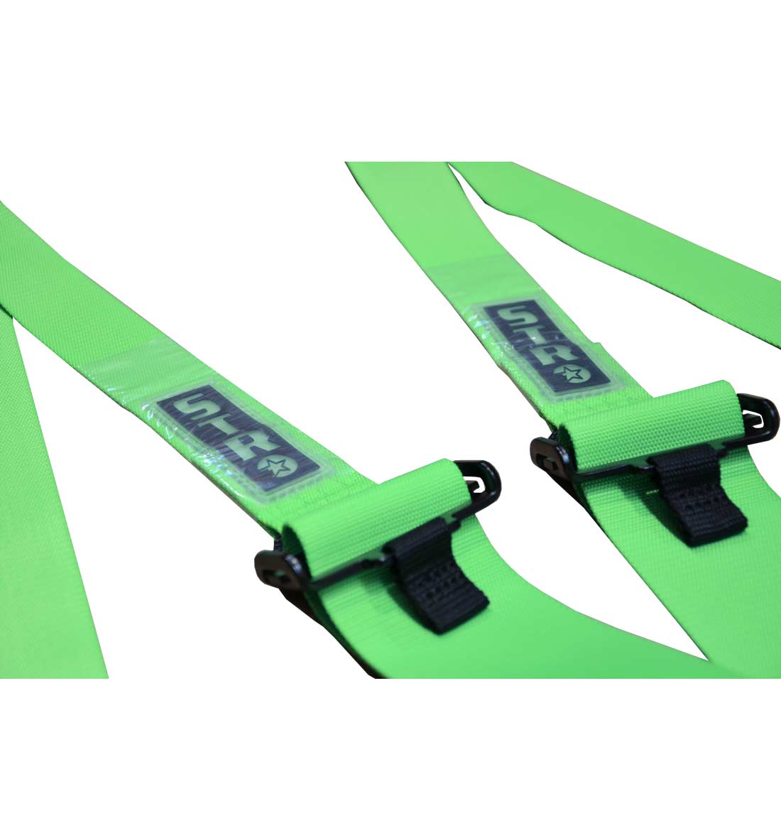 STR 5-Point 3" to 2" NASCAR Latch Lightweight Race Harness - Green