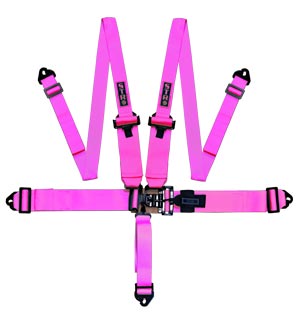 STR 5-Point 3&quot; to 2&quot; NASCAR Latch Lightweight Race Harness - Pink