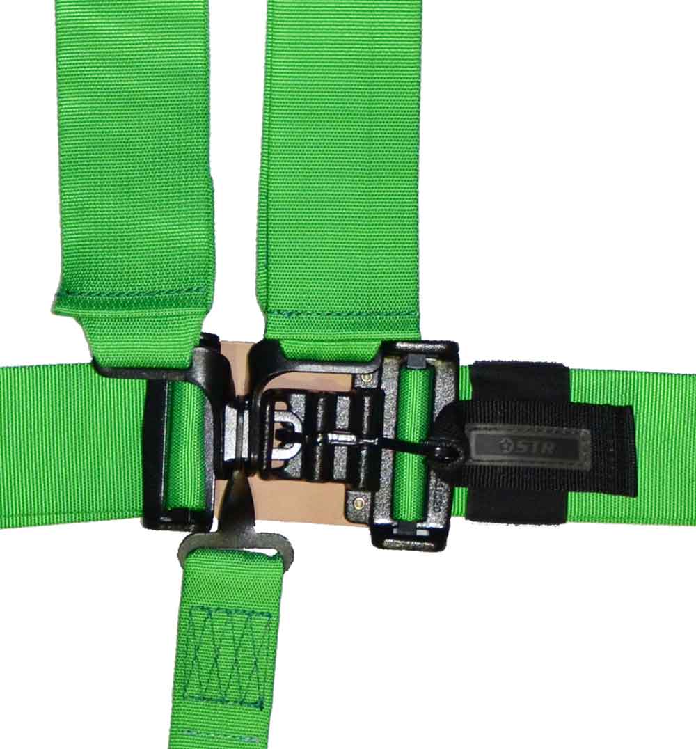 STR 5-Point NASCAR Latch Race Harness - Green