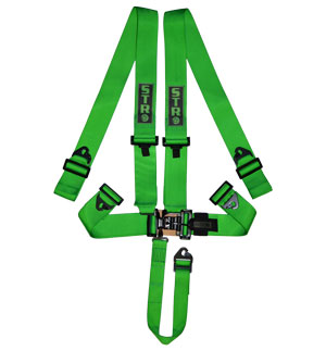 STR 5-Point NASCAR Latch Race Harness - Green