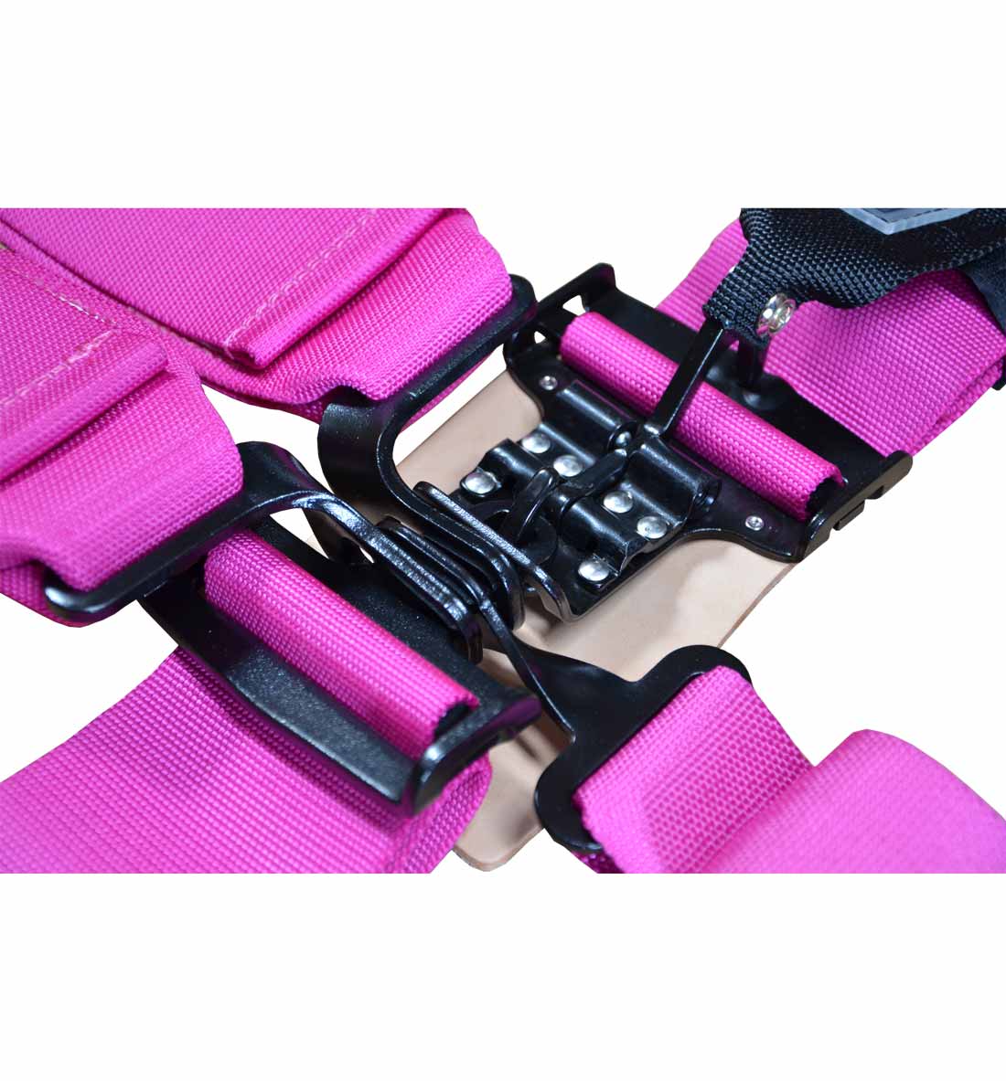 STR 5-Point Lightweight Buckle NASCAR Latch Race Harness - Pink