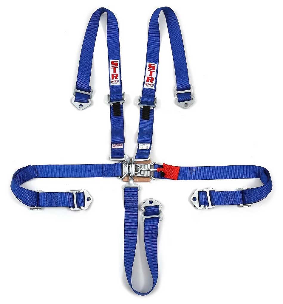 STR Ninja 2&quot; Wide 5-Point Race Harness - Blue