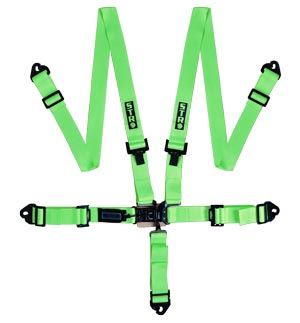 STR Ninja 2&quot; Wide 5-Point Race Harness - Green Fluo