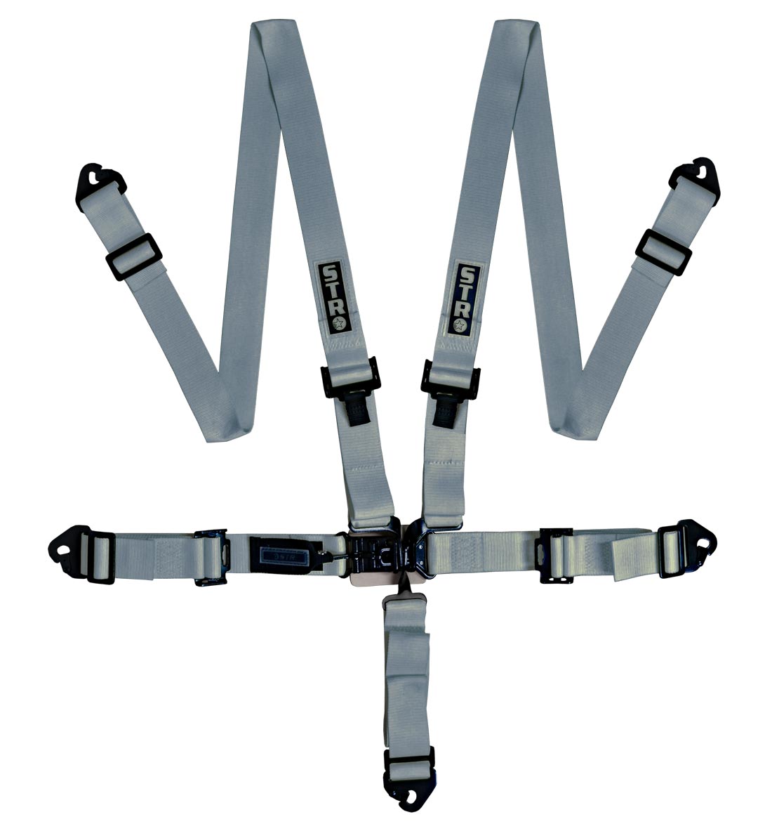 STR Ninja 2" Wide 5-Point Race Harness - Silver