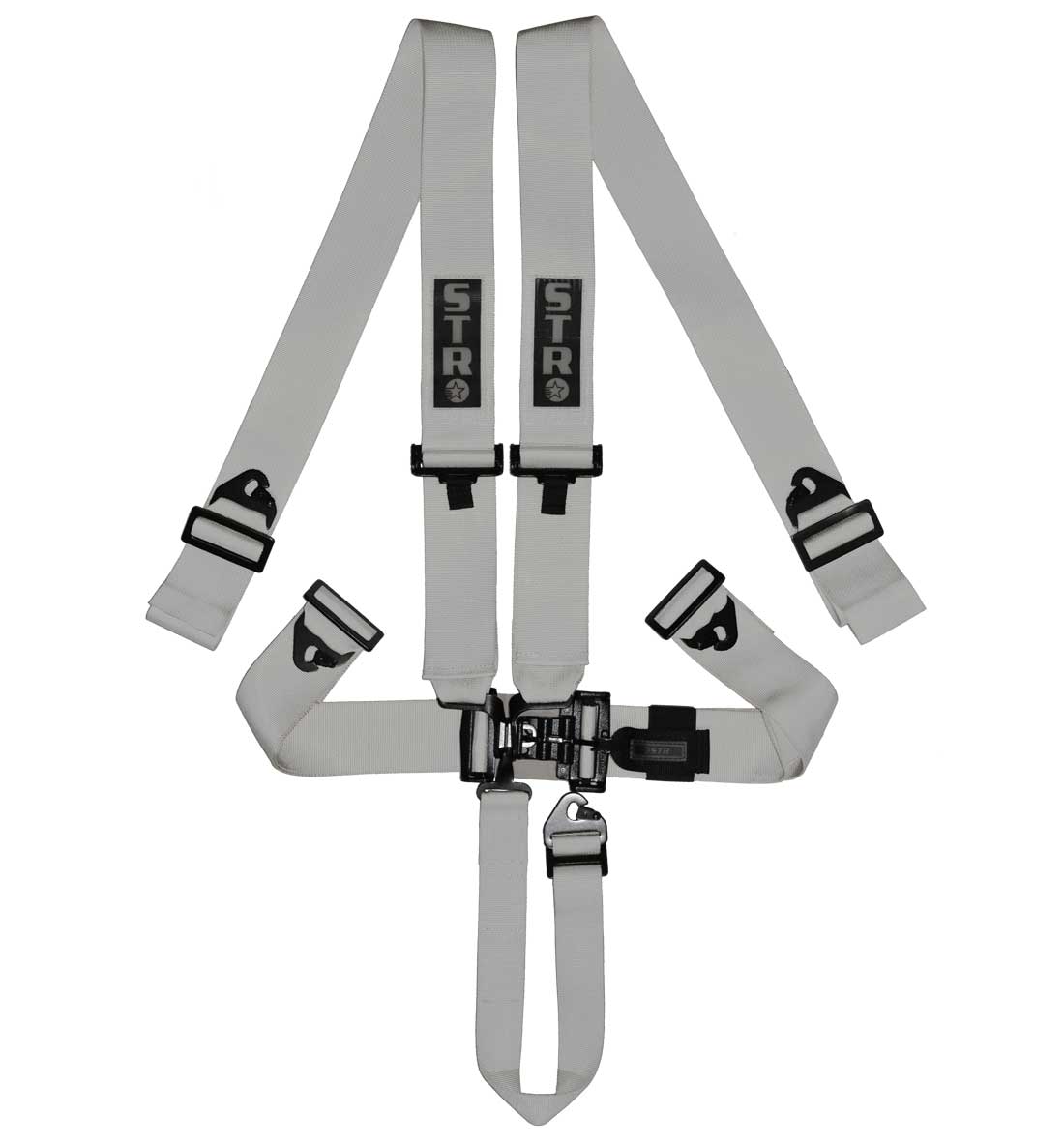 STR 5-Point NASCAR Latch Race Harness - Silver