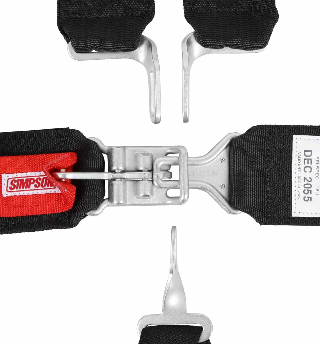 Simpson Racing 3" to 2"  Nascar Latch Belt - Black