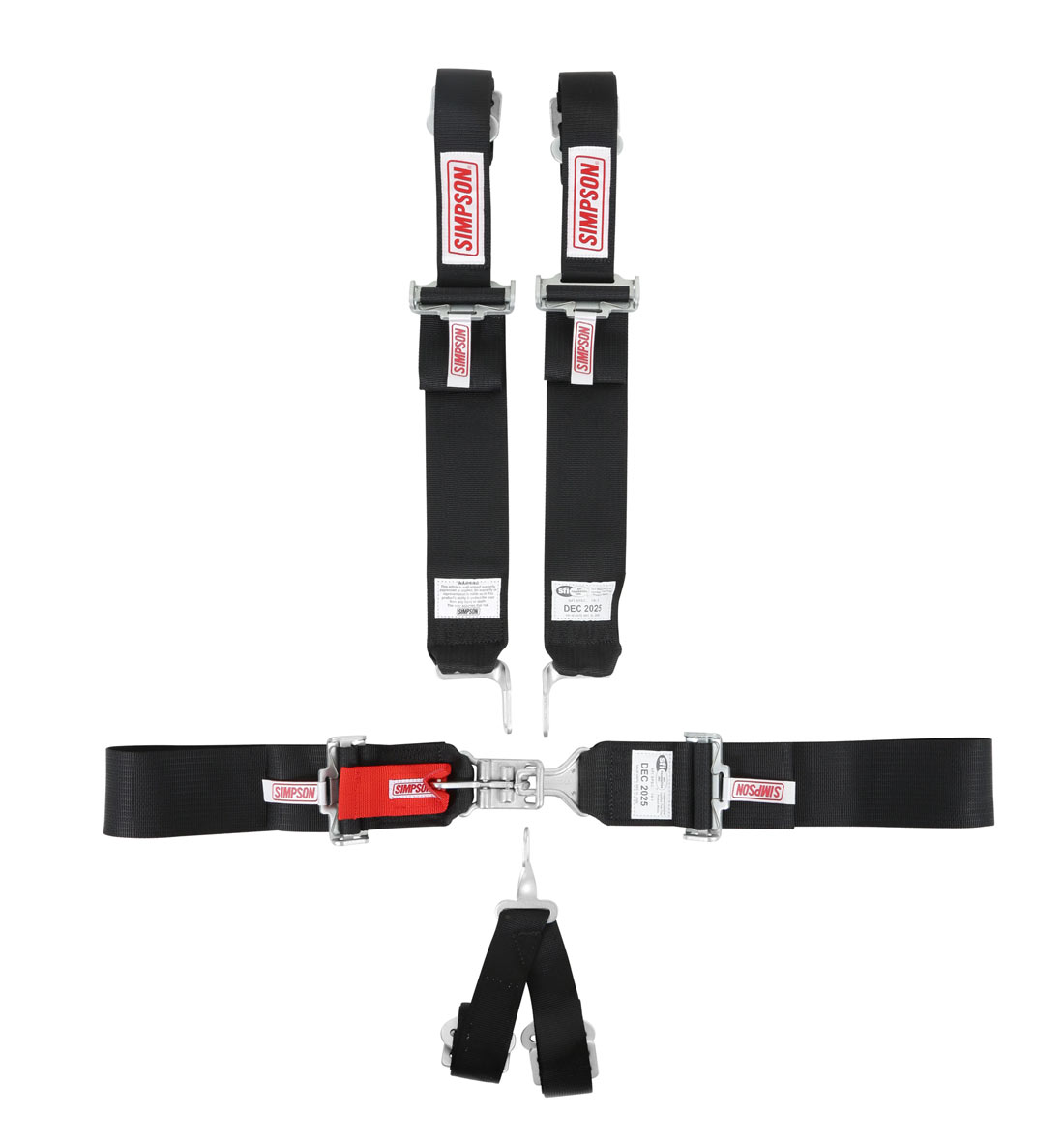 Simpson Racing 3" to 2"  Nascar Latch Belt - Black