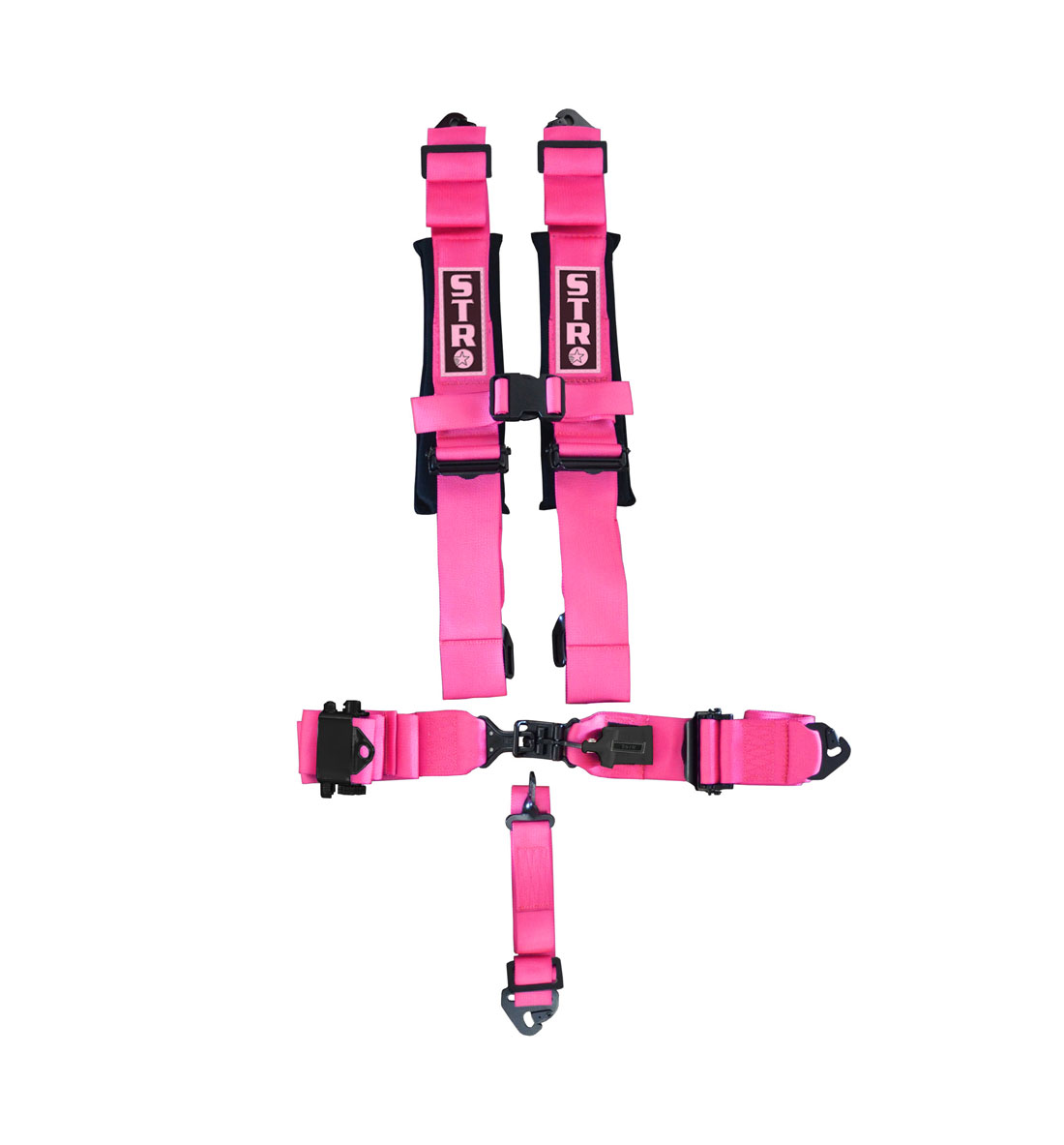STR 5-Point Ratchet Race Harness - Pink Fluo