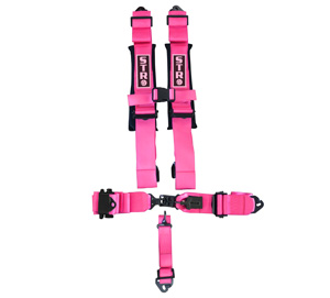 STR 5-Point Ratchet Race Harness - Pink Fluo