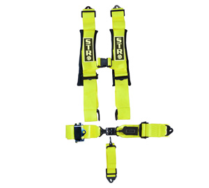 STR 5-Point Ratchet Race Harness - Yellow Fluo