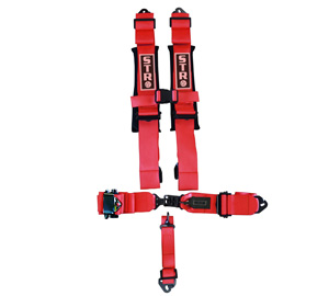 STR 5-Point Ratchet Race Harness - Red
