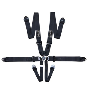 6-Point Race Harness 3&quot; Pull Down (2029) - Black