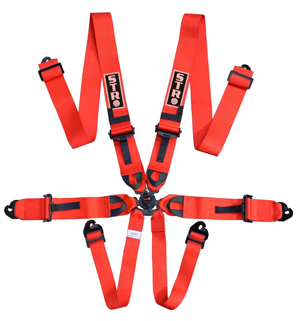 6-Point Race Harness 3&quot; Straps (2029) - Red