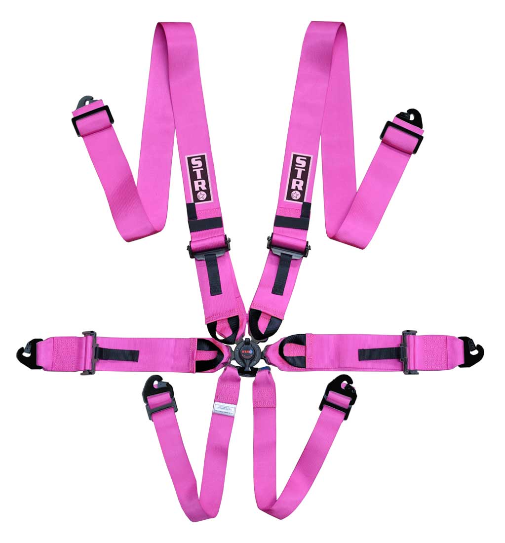 6-Point Race Harness 3&quot; Straps (2027) - Pink