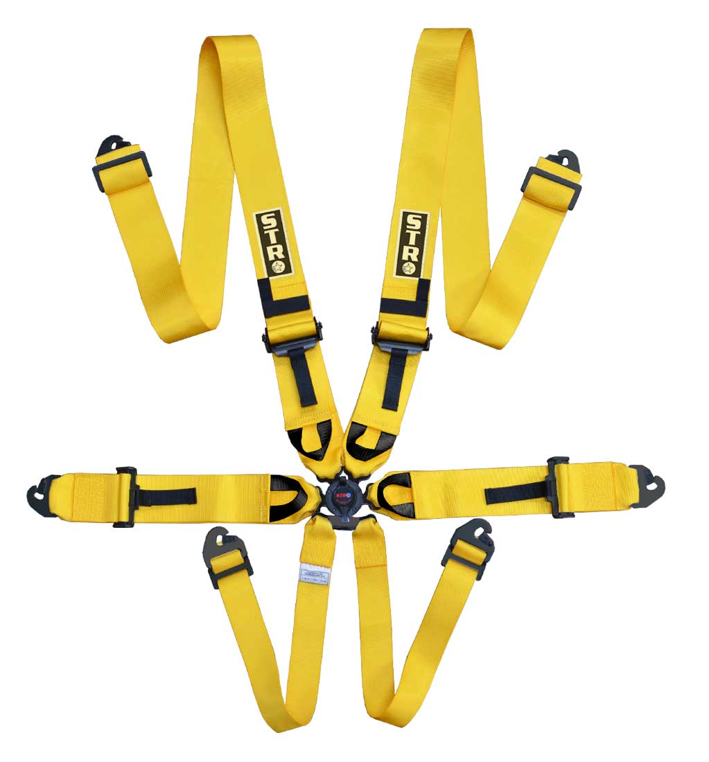6-Point Race Harness 3&quot; Straps (2029) - Yellow