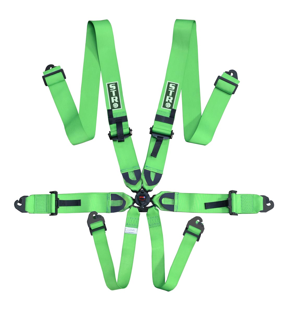 6-Point Race Harness 3" Straps (2029) - Green Fluorescent