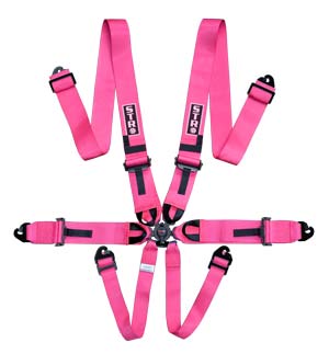 6-Point Race Harness 3&quot; Straps (2029) - Pink Fluorescent
