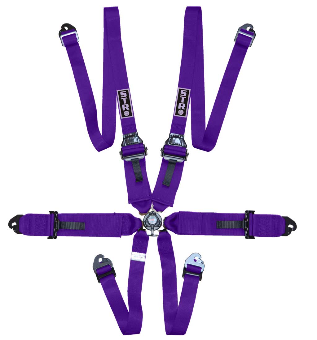 6-Point FHR Race Harness, 3&quot; to 2&quot; Straps (2026) - Purple